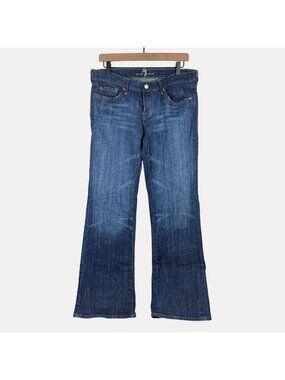 7 for all Mankind Bootcut Jeans Womens 30 Blue Low Rise Five Pocket